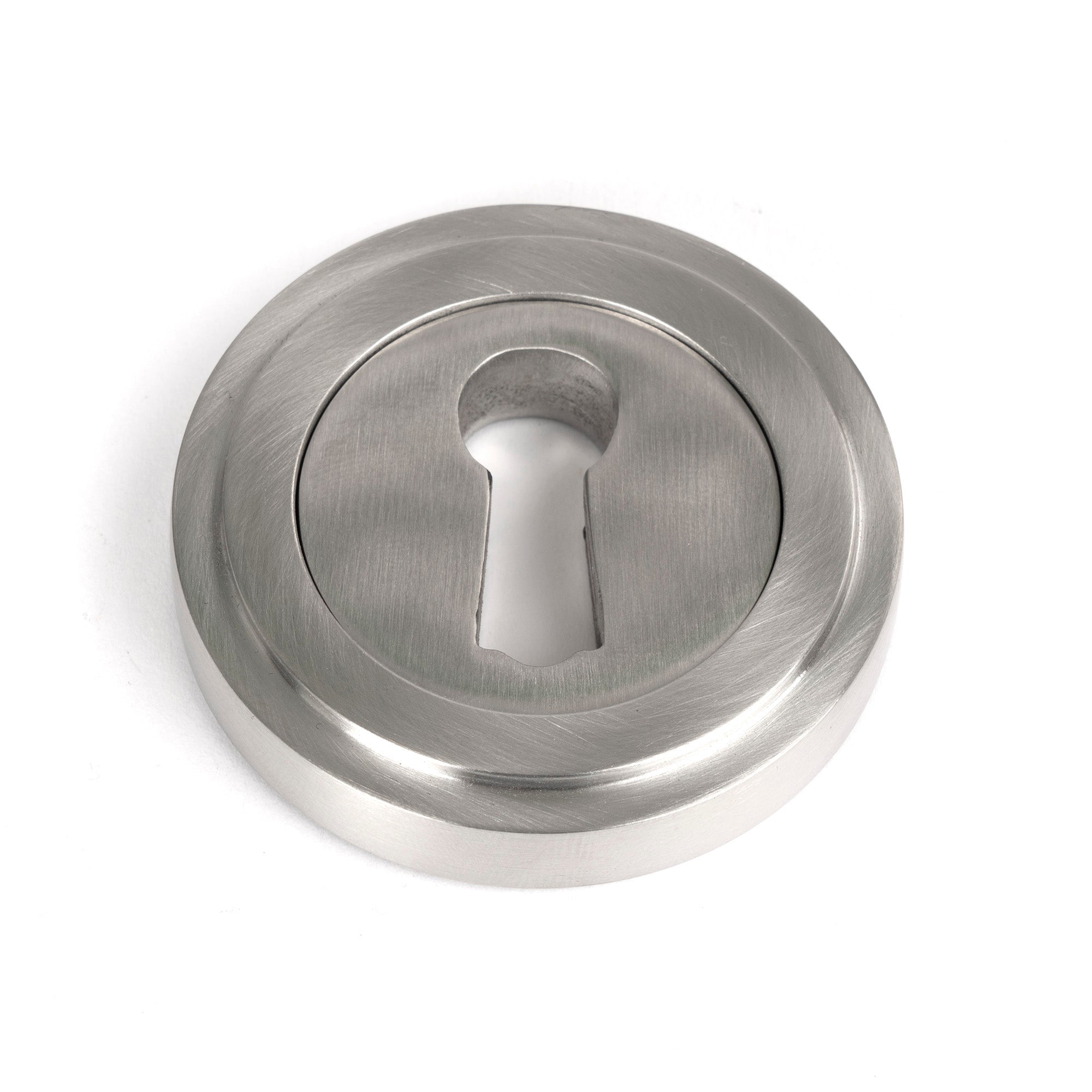 Satin Marine SS (316) Round Escutcheon (Art Deco) | From The Anvil-Escutcheons-Yester Home