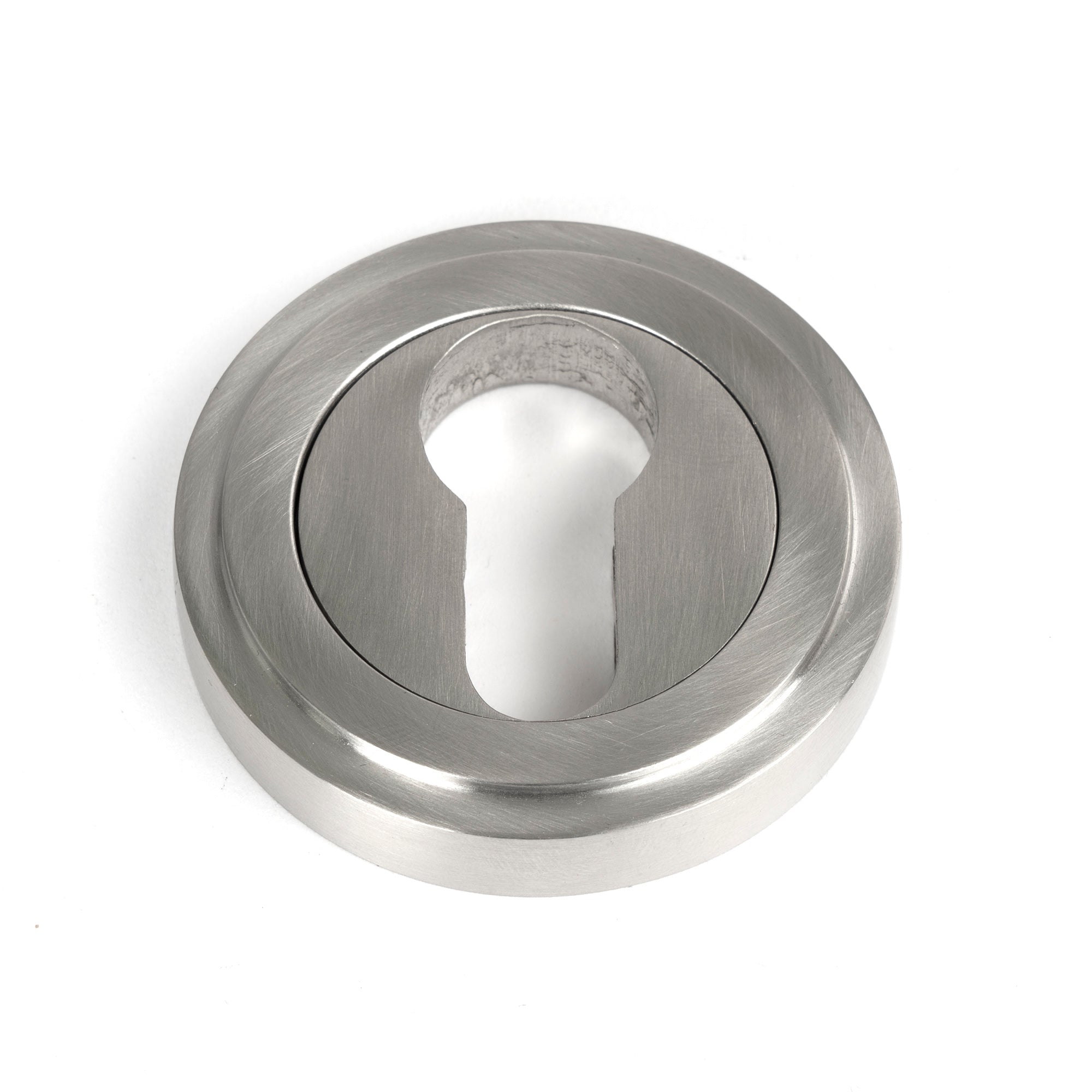 Satin Marine SS (316) Round Euro Escutcheon (Art Deco) | From The Anvil - Euro Escutcheons - From The Anvil - Yester Home