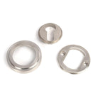 Satin Marine SS (316) Round Euro Escutcheon (Art Deco) | From The Anvil - Euro Escutcheons - From The Anvil - Yester Home
