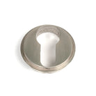 Satin Marine SS (316) Round Euro Escutcheon (Art Deco) | From The Anvil-Euro Escutcheons-Yester Home