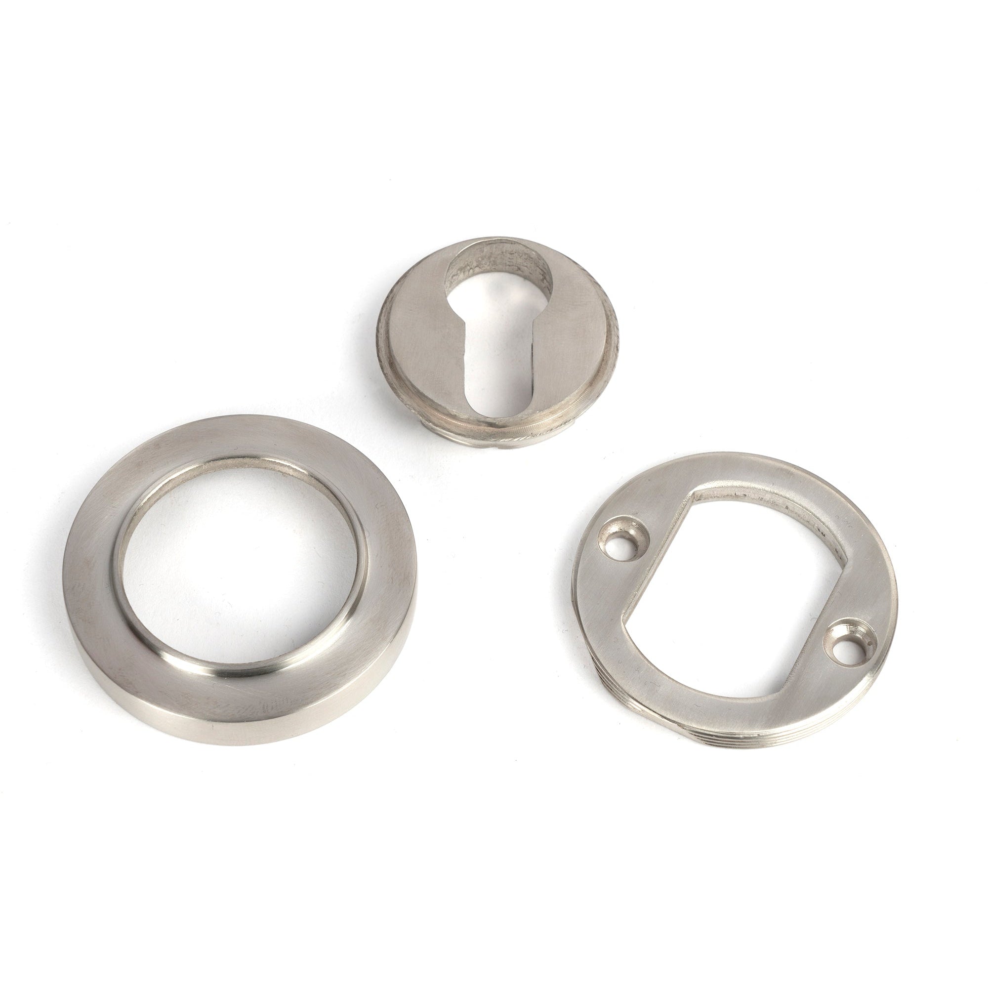 Satin Marine SS (316) Round Euro Escutcheon (Plain) | From The Anvil-Euro Escutcheons-Yester Home