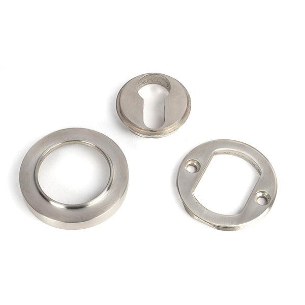 Satin Marine SS (316) Round Euro Escutcheon (Plain) | From The Anvil-Euro Escutcheons-Yester Home