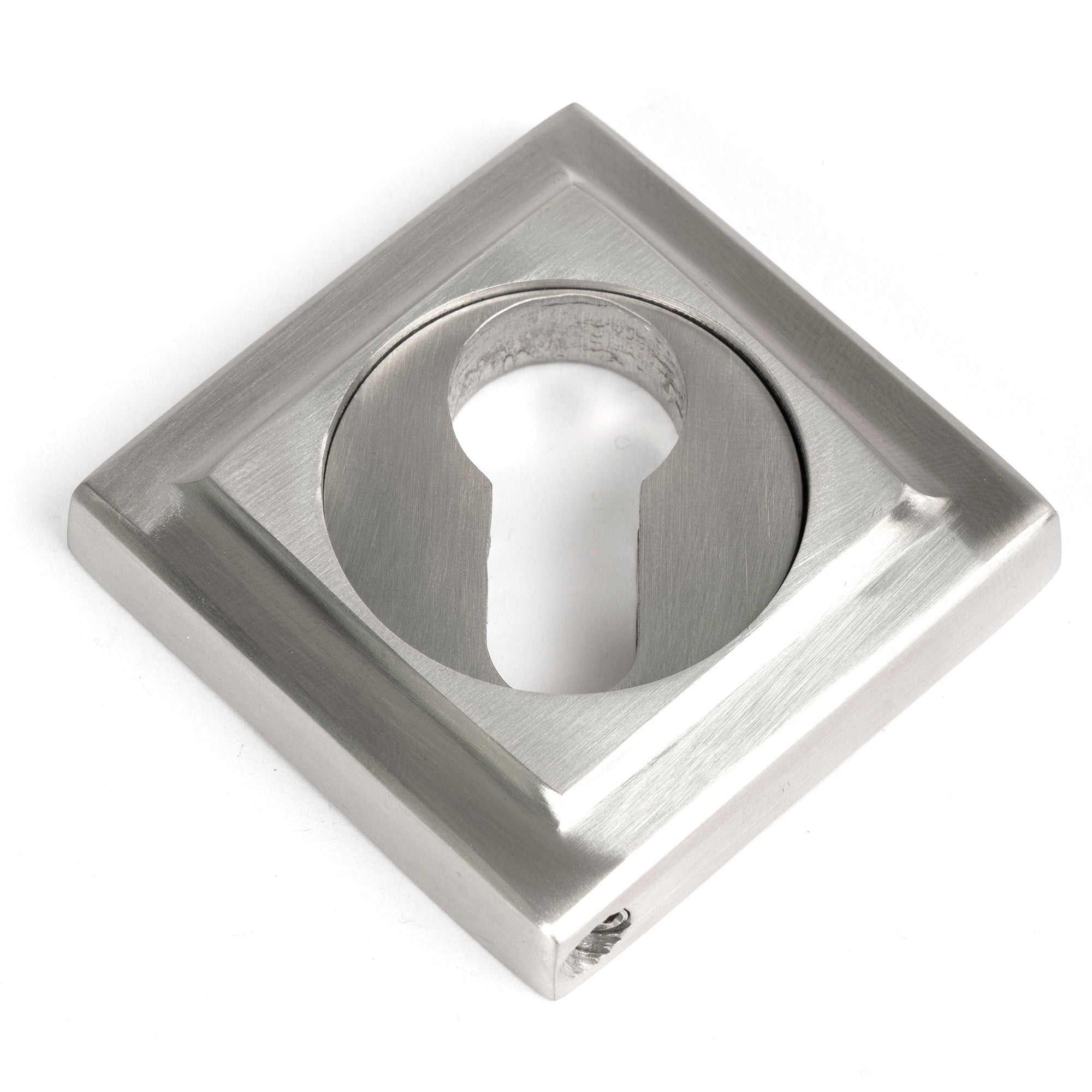 Satin Marine SS (316) Round Euro Escutcheon (Square) | From The Anvil - Euro Escutcheons - From The Anvil - Yester Home