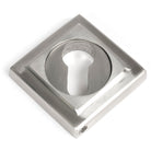 Satin Marine SS (316) Round Euro Escutcheon (Square) | From The Anvil-Euro Escutcheons-Yester Home