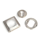 Satin Marine SS (316) Round Euro Escutcheon (Square) | From The Anvil-Euro Escutcheons-Yester Home