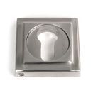 Satin Marine SS (316) Round Euro Escutcheon (Square) | From The Anvil-Euro Escutcheons-Yester Home