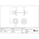 Satin Marine SS (316) Round Thumbturn Set (Art Deco) | From The Anvil - Thumbturns - From The Anvil - Yester Home
