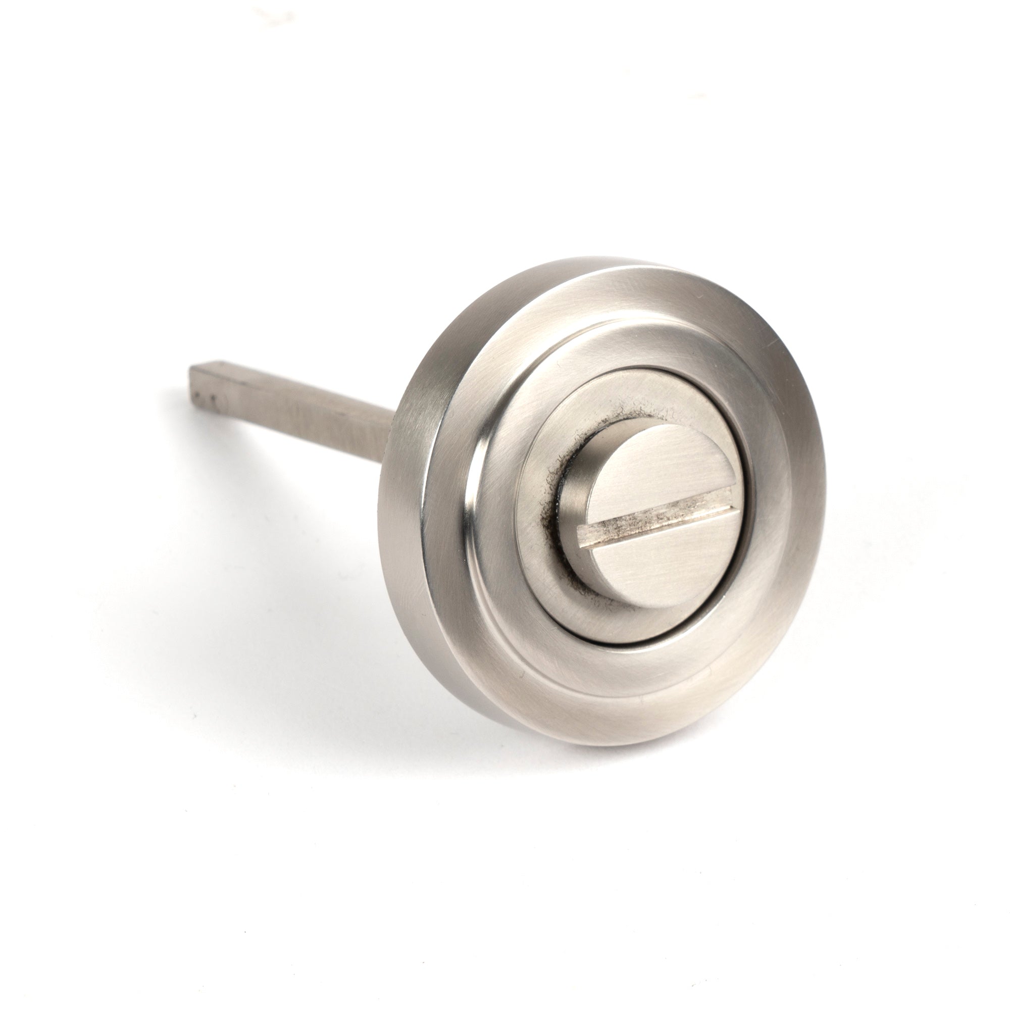 Satin Marine SS (316) Round Thumbturn Set (Art Deco) | From The Anvil-Thumbturns-Yester Home