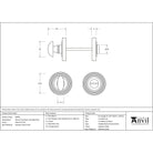 Satin Marine SS (316) Round Thumbturn Set (Beehive) | From The Anvil-Thumbturns-Yester Home