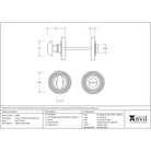 Satin Marine SS (316) Round Thumbturn Set (Beehive) | From The Anvil - Thumbturns - From The Anvil - Yester Home