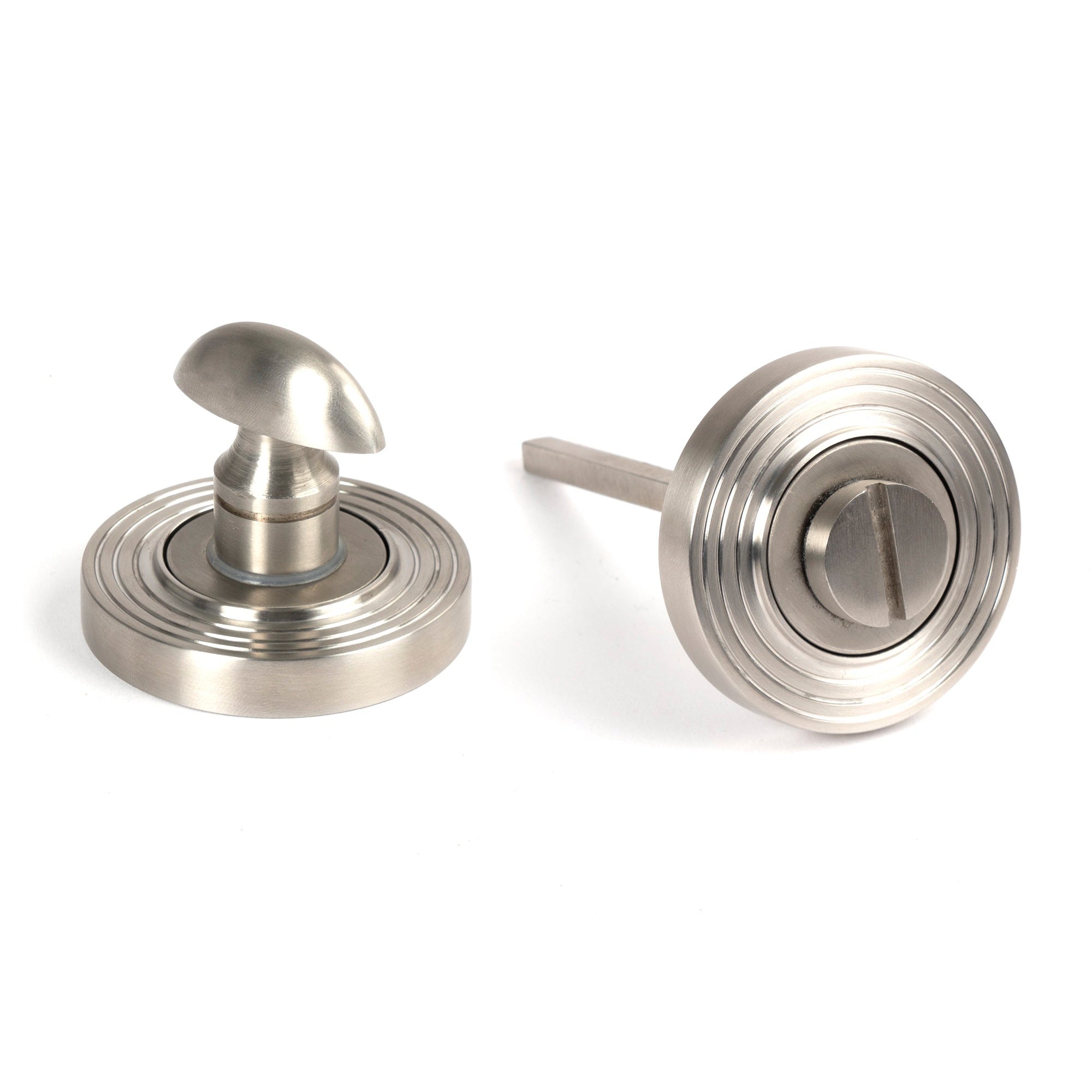 Satin Marine SS (316) Round Thumbturn Set (Beehive) | From The Anvil-Thumbturns-Yester Home