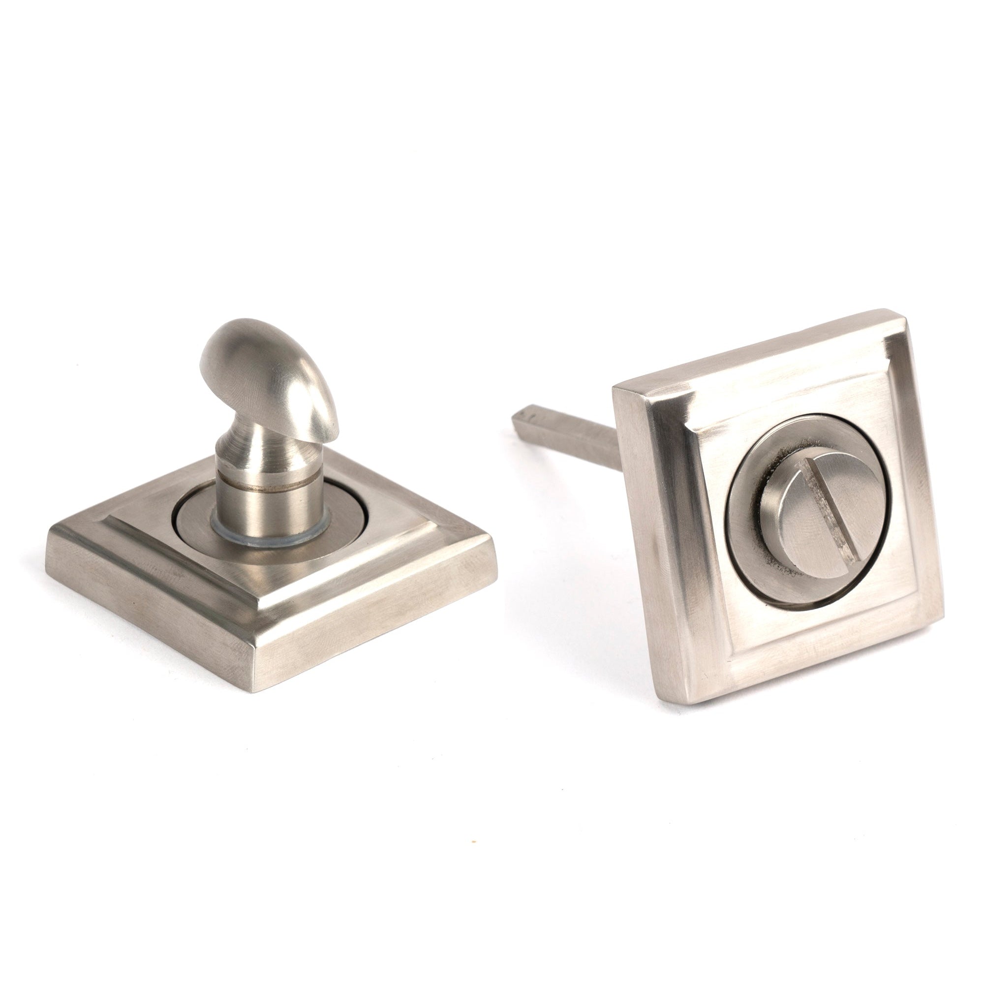 Satin Marine SS (316) Round Thumbturn Set (Square) | From The Anvil-Thumbturns-Yester Home