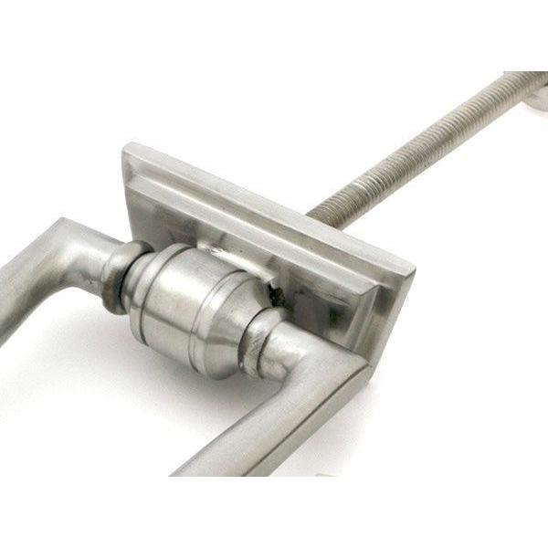 Satin Marine SS (316) Slimline Art Deco Door Knocker - Bolt-Through Door Knockers - From The Anvil - Yester Home