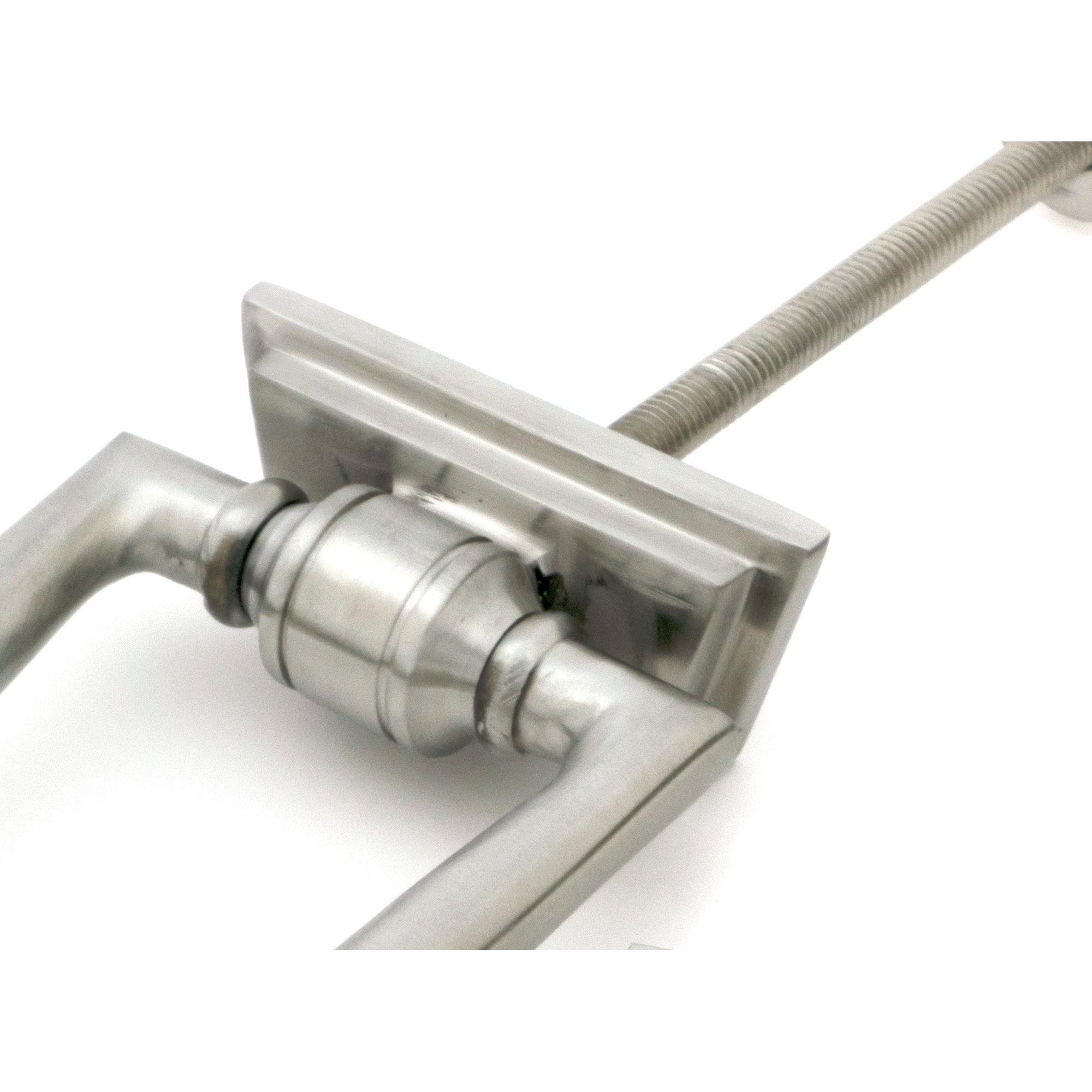 Satin Marine SS (316) Slimline Art Deco Door Knocker - Bolt-Through Door Knockers - From The Anvil - Yester Home