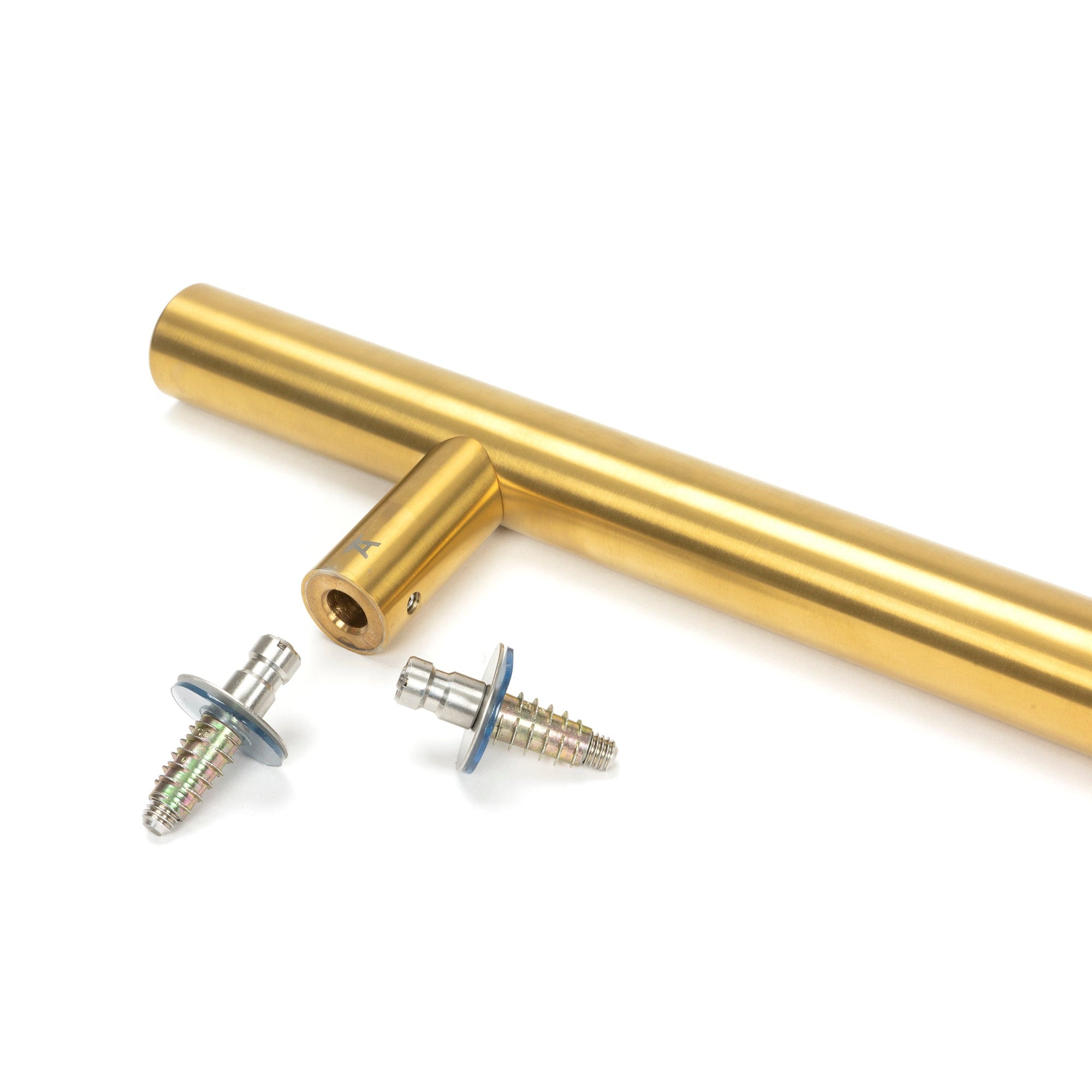 Satin SS (304) 50mm Secret Fixings for T Bar (2) - Offset | From The Anvil-Pull Handles-Yester Home