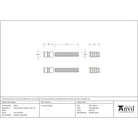 Satin SS (304) 50mm Secret Fixings for T Bar (2) - Offset | From The Anvil-Pull Handles-Yester Home