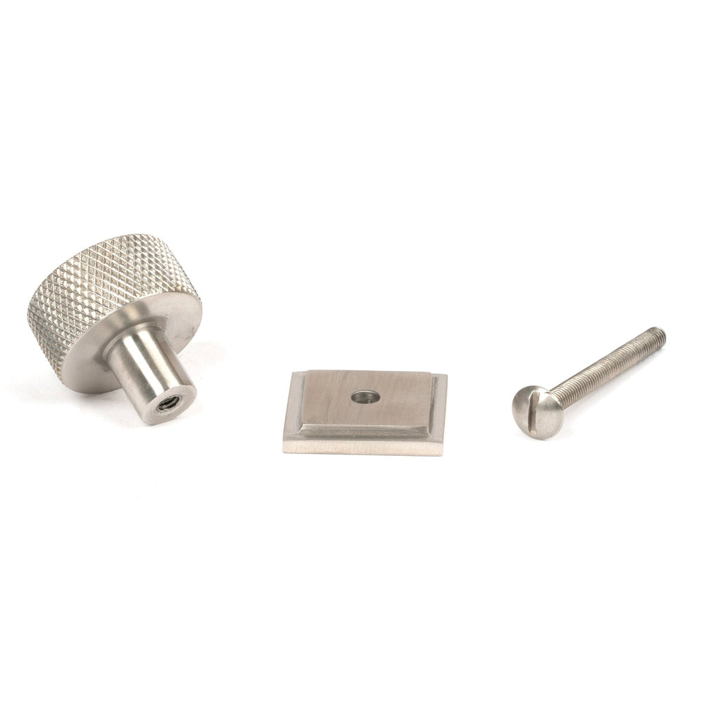 Satin SS (304) Brompton Cabinet Knob - 25mm (Square) | From The Anvil-Cabinet Knobs-Yester Home