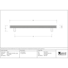 Satin SS (304) Full Brompton Pull Handle - Large | From The Anvil-Pull Handles-Yester Home