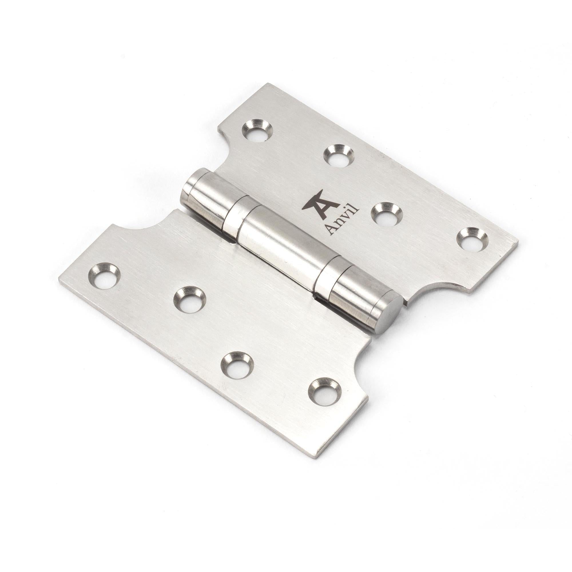 Satin SS 4" x 2" x 4"  Parliament Hinge (pair) | From The Anvil - Parliament Hinges - From The Anvil - Yester Home