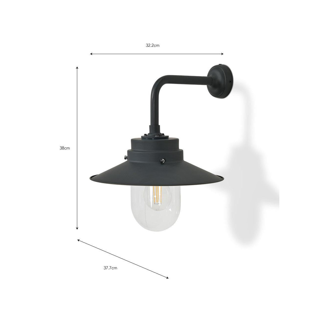 Semington Wall Light | Carbon | Steel - Outdoor Lighting - Garden Trading - Yester Home