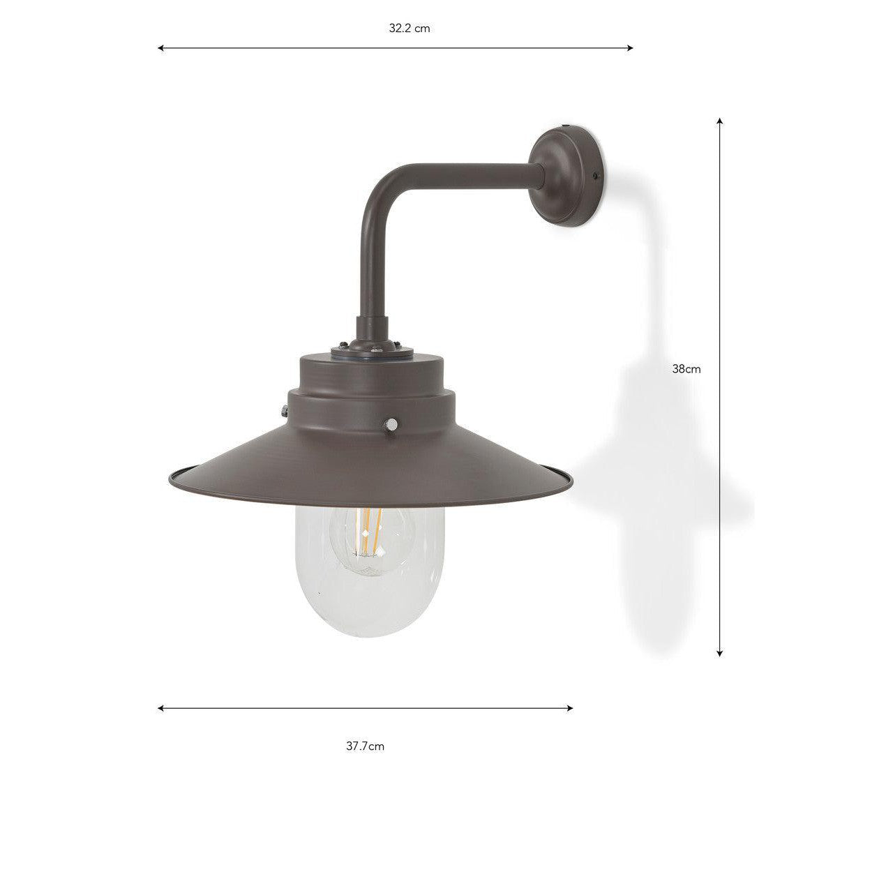Semington Wall Light | Coffee Bean | Steel - Outdoor Lighting - Garden Trading - Yester Home