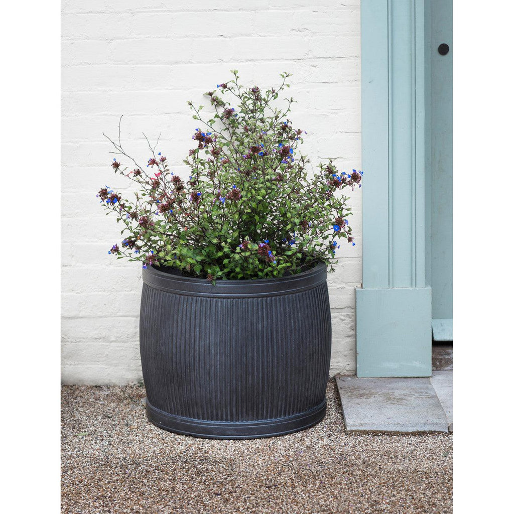 Set of 2 Bathford Round Clay Planters-Planters-Yester Home