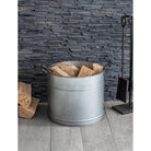 Set of 2 Buckets - Galvanised Steel-Pots, Planters & Troughs-Yester Home