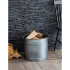 Set of 2 Buckets - Galvanised Steel-Pots, Planters & Troughs-Yester Home