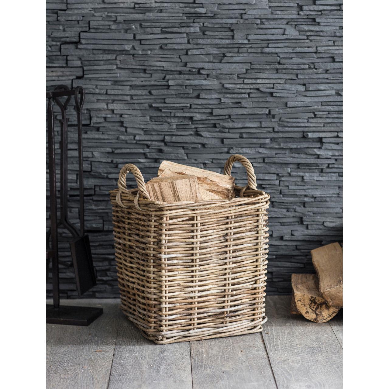 Set of 2 Square Baskets - Rattan-Baskets-Yester Home
