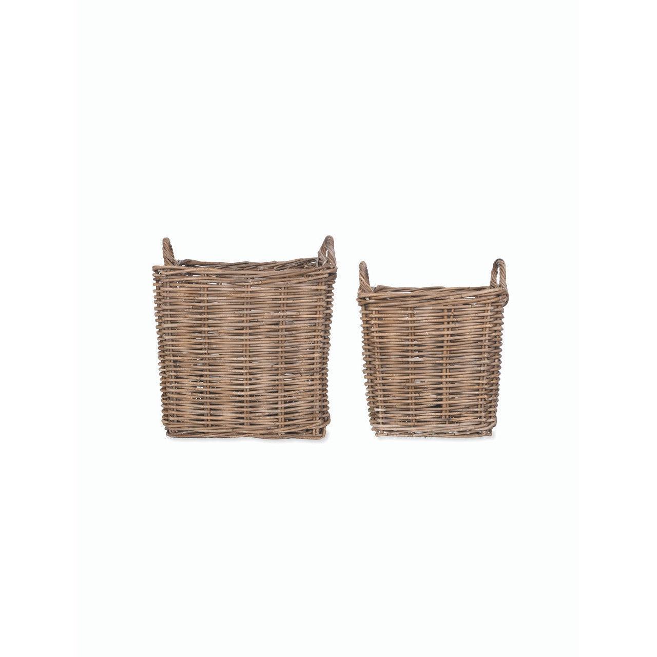 Set of 2 Square Baskets - Rattan-Baskets-Yester Home