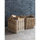Set of 2 Square Baskets - Rattan-Baskets-Yester Home