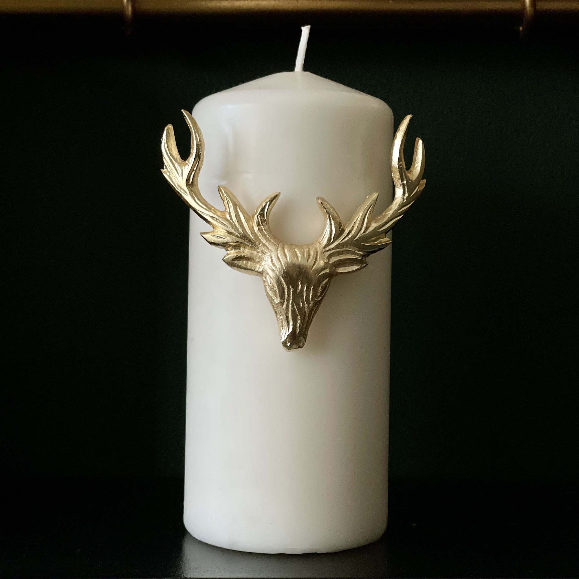 Set of 3 Large Stag Candle Pins-Candle Pins-Yester Home
