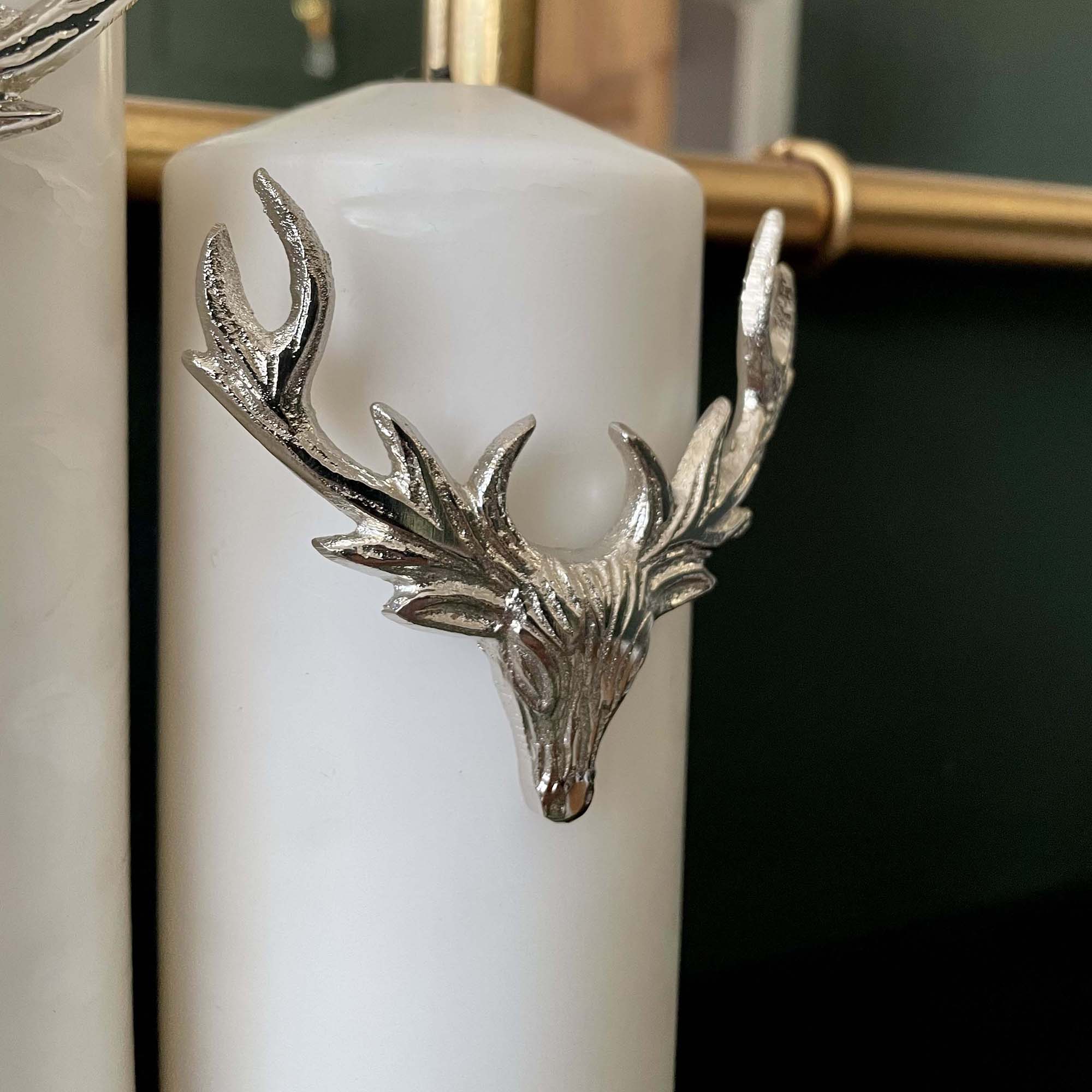 Set of 3 Large Stag Candle Pins-Candle Pins-Yester Home