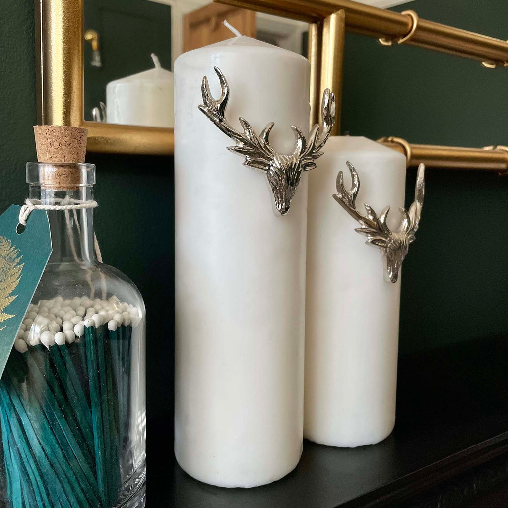 Set of 3 Large Stag Candle Pins-Candle Pins-Yester Home