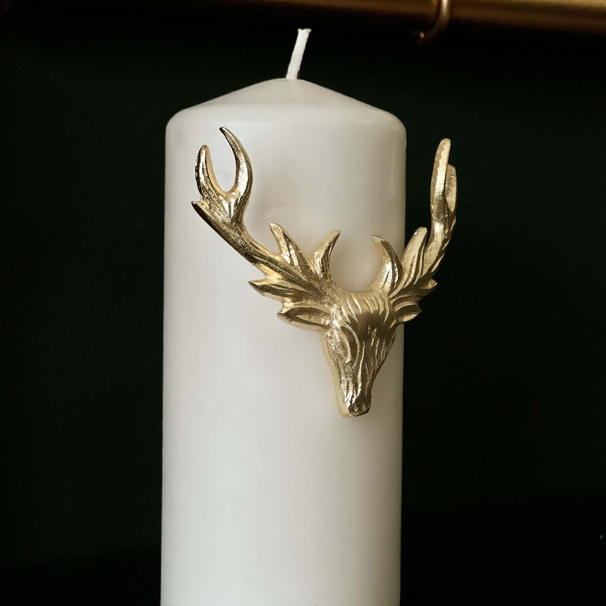 Set of 3 Large Stag Candle Pins-Candle Pins-Yester Home