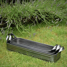 Set of 3 Oblong Metal Planters-Planters-Yester Home