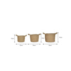 Set of 3 Woven Plant Pots-Plant Pots-Yester Home