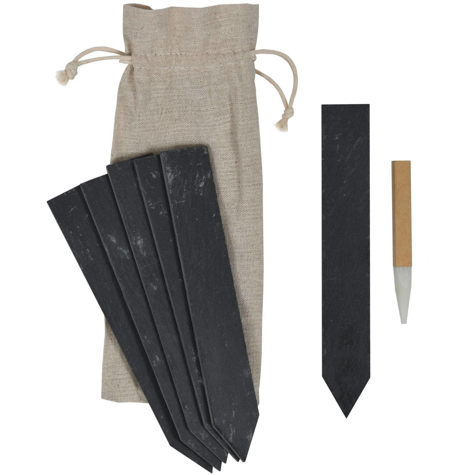 Set of 6 Slate Herb Tags-Garden Accessories-Yester Home