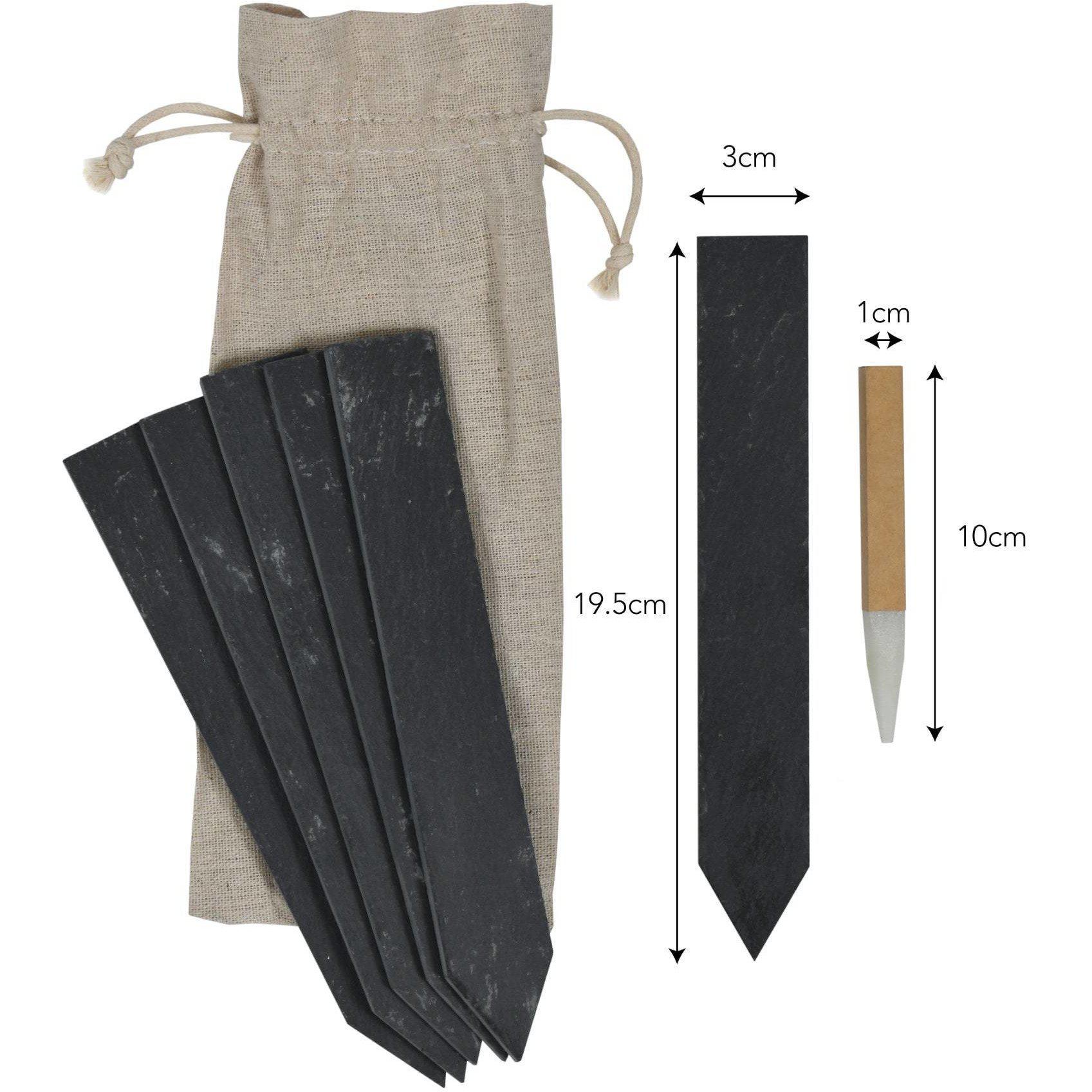 Set of 6 Slate Herb Tags-Garden Accessories-Yester Home