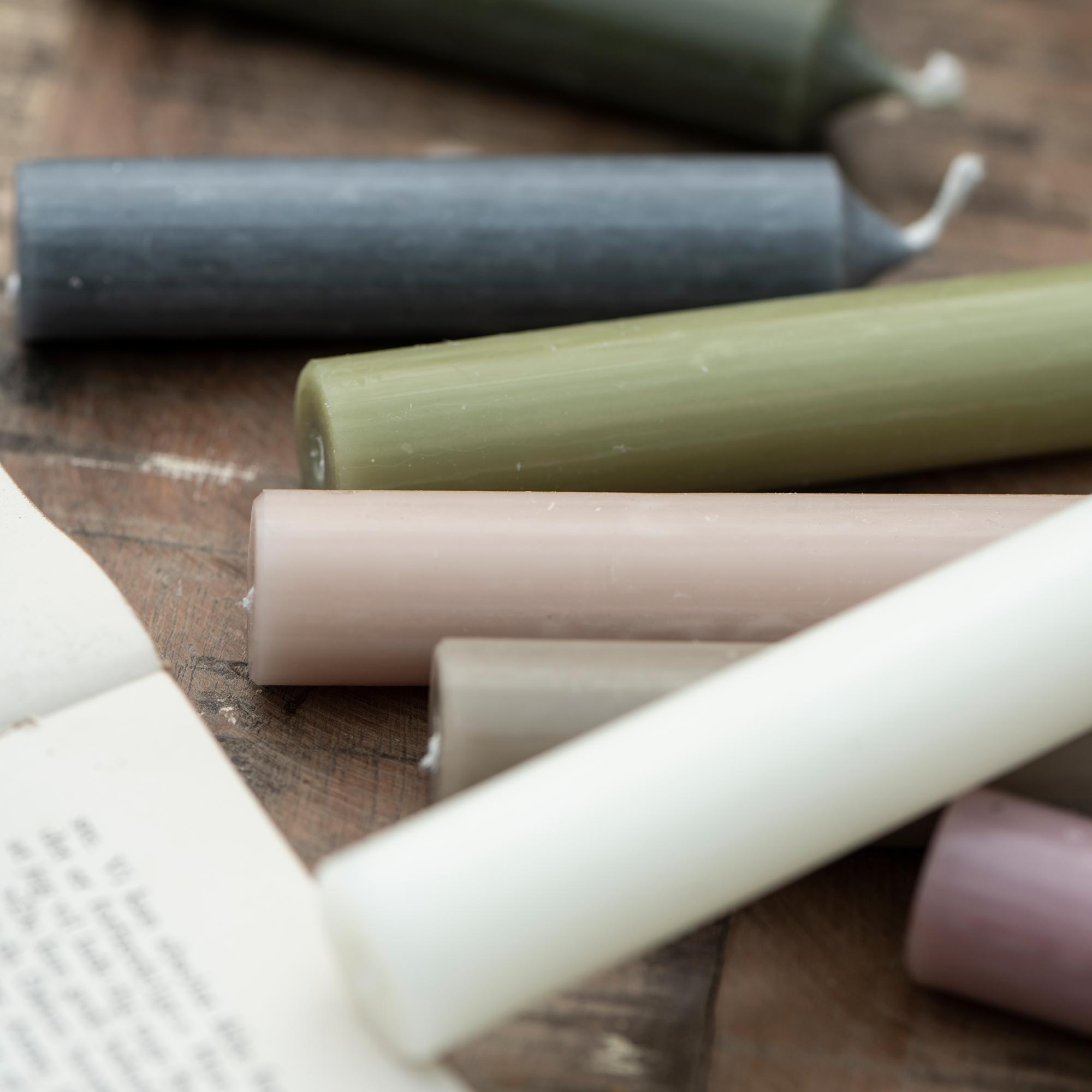 Short Rustic Dinner Candle-Candles-Yester Home