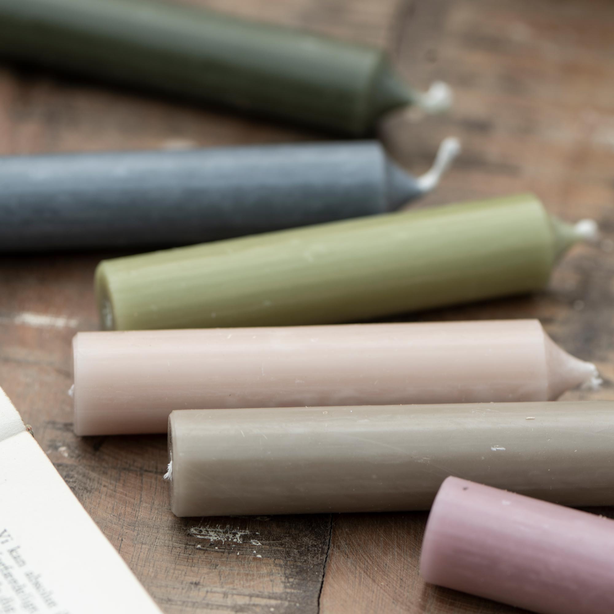 Short Rustic Dinner Candle-Candles-Yester Home