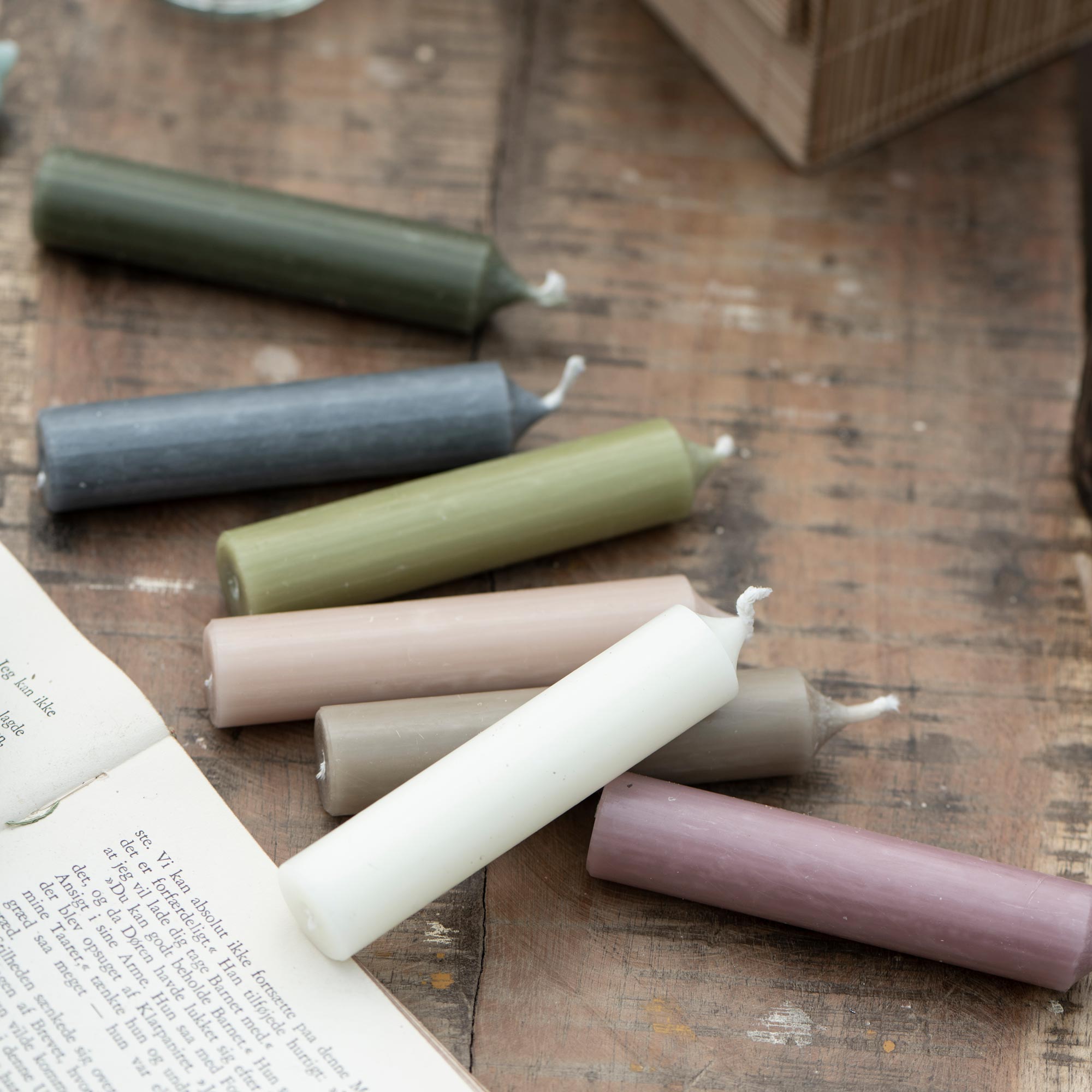 Short Rustic Dinner Candle-Candles-Yester Home