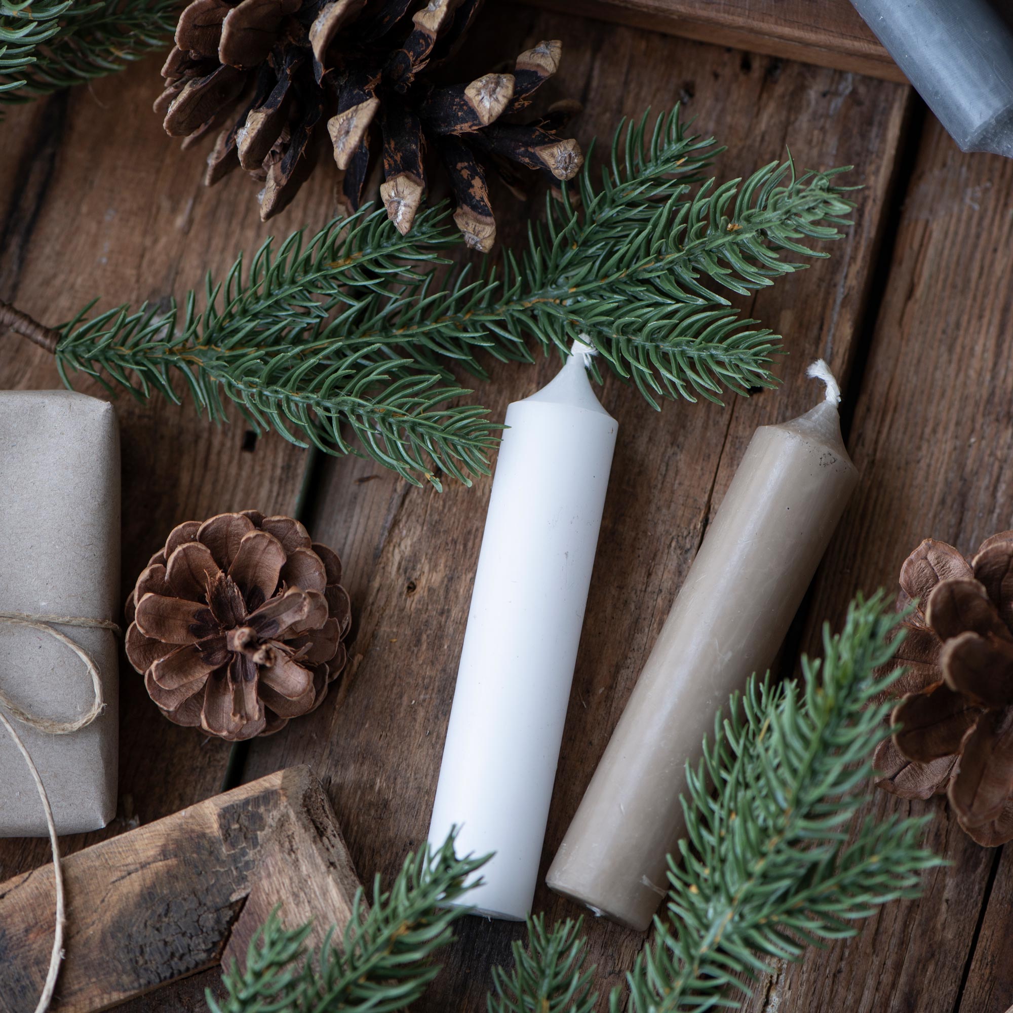 Short Rustic Dinner Candle-Candles-Yester Home