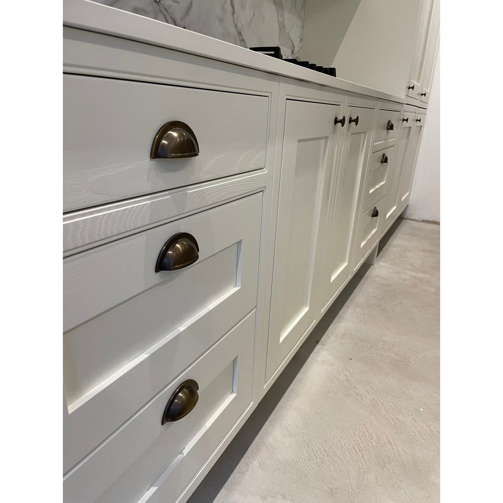 Shropshire Aged Brass Cupboard Handles-Cabinet Handles-Yester Home