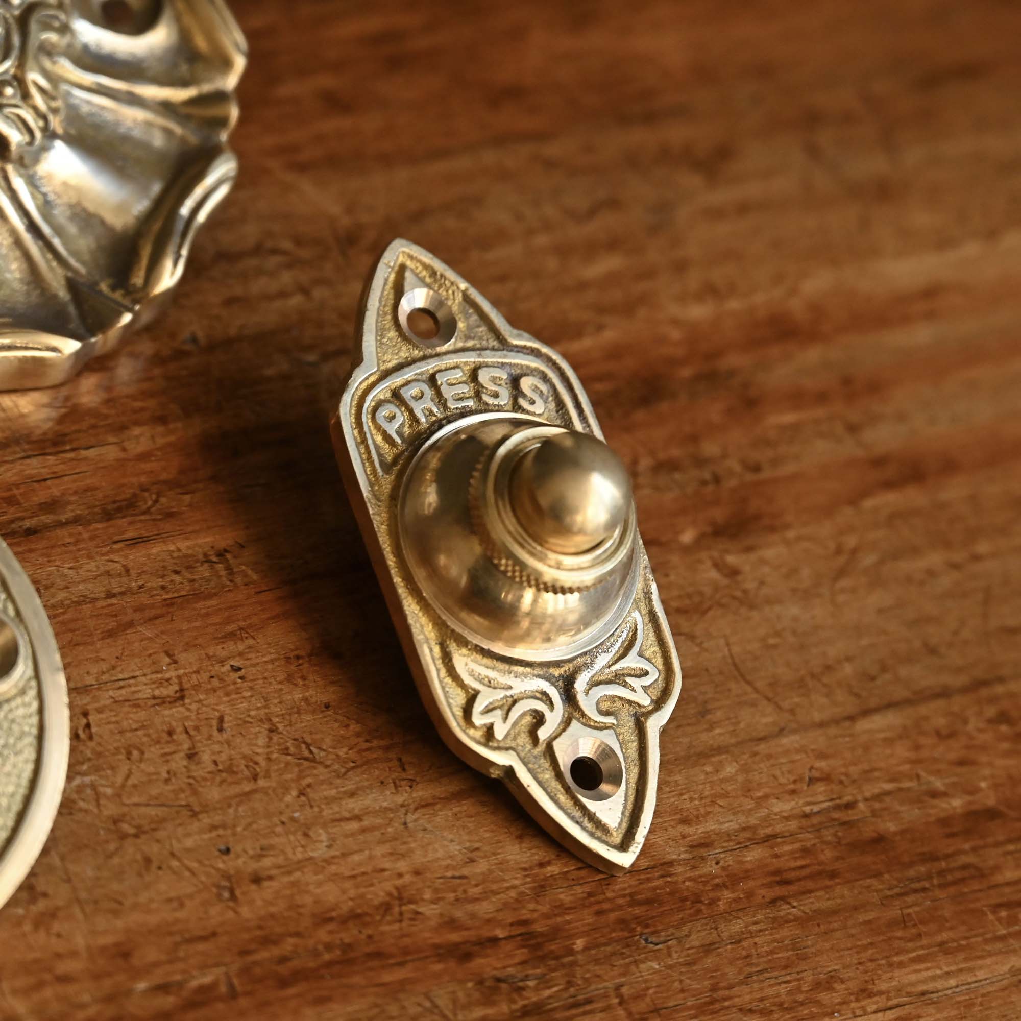 Shropshire Brass Doorbell Push-Doorbell Pushes-Yester Home