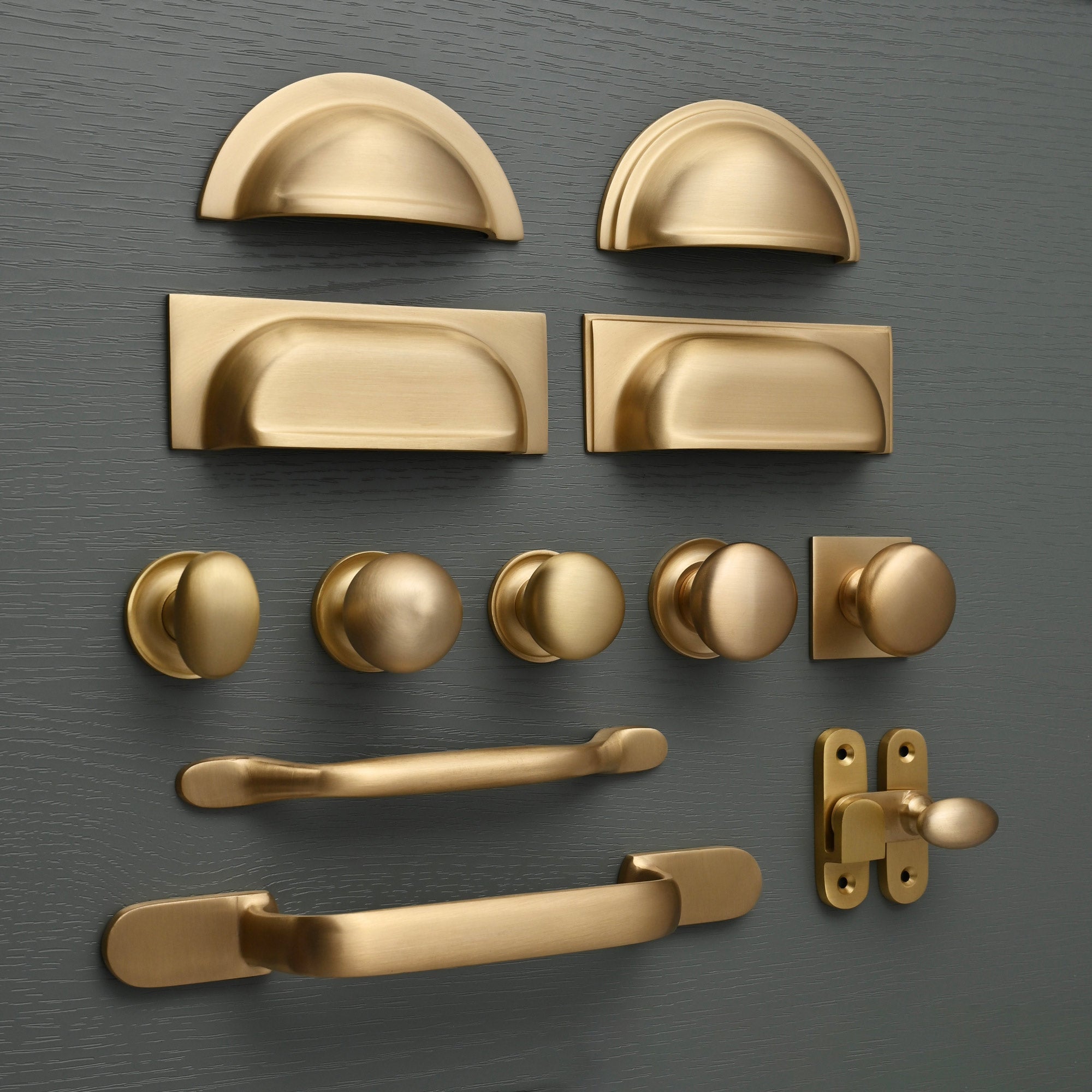 Shropshire Brushed Satin Brass Cupboard Handles | Lacquered - Cabinet Handles - Yester Home - Yester Home