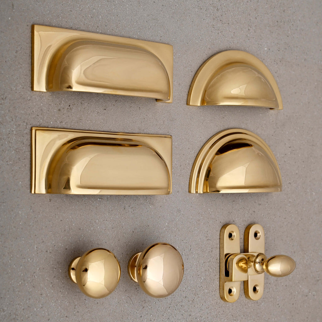 Shropshire Polished Brass Cupboard Handles