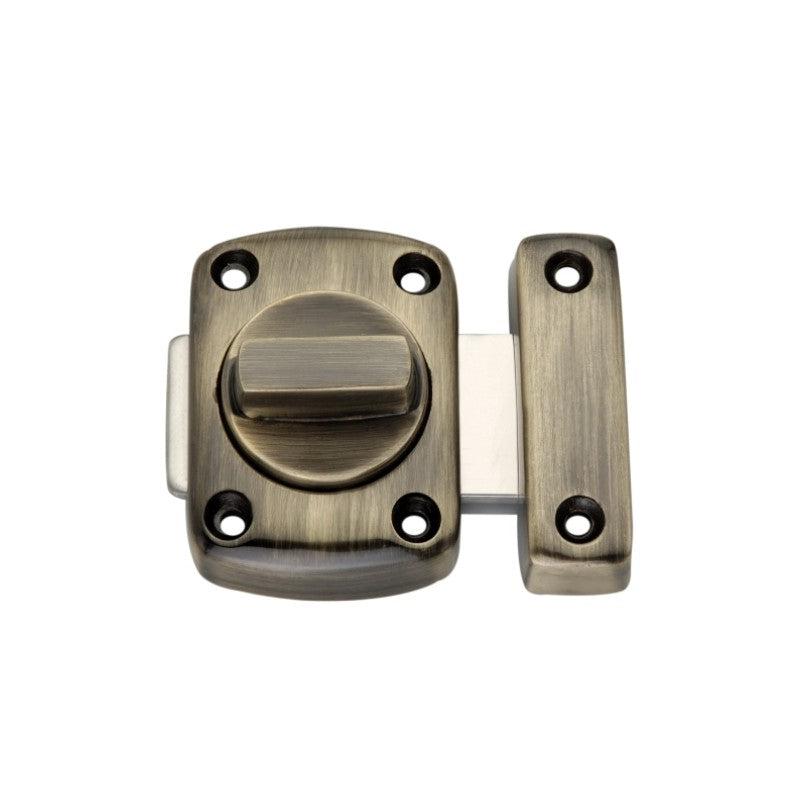 Sigma Bahroom Latch Small Antique Brass-Bathroom Latches-Yester Home