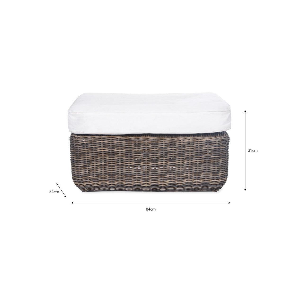 Skala Ottoman - PE Rattan-Outdoor Chairs & Loungers-Yester Home