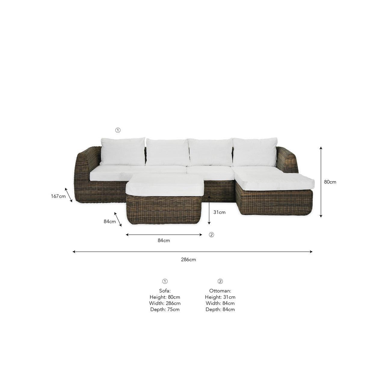 Skala Sofa Set - PE Rattan-Outdoor Sofas & Sets-Yester Home